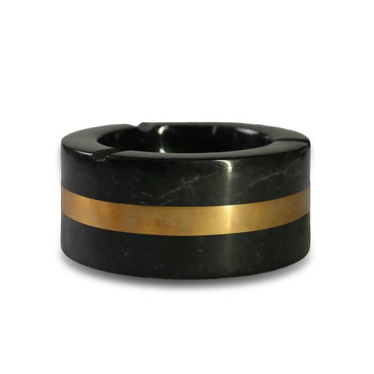 GILDED MIDNIGHT MARBLE ASHTRAY