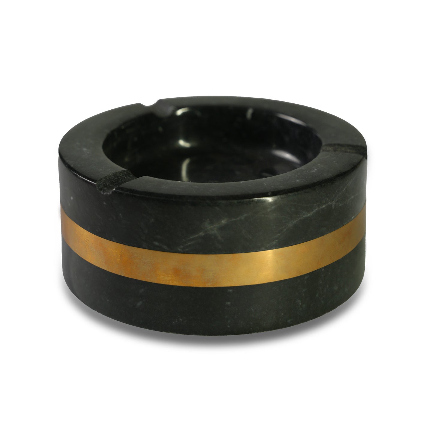 GILDED MIDNIGHT MARBLE ASHTRAY