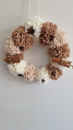 Fall Inspired Home Made Crafted Wreath