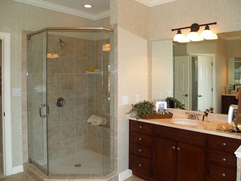 Simple Countertop Decor For A Wood Vanity Bathroom